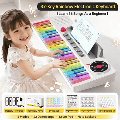 Toylumo 🌈37-key rainbow electronic keyboard🐣 Easter Early Sale – Up to 49% OFF
