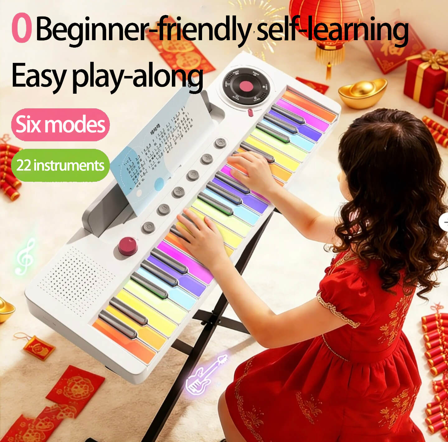 Toylumo 🌈37-key rainbow electronic keyboard🐣 Easter Early Sale – Up to 49% OFF