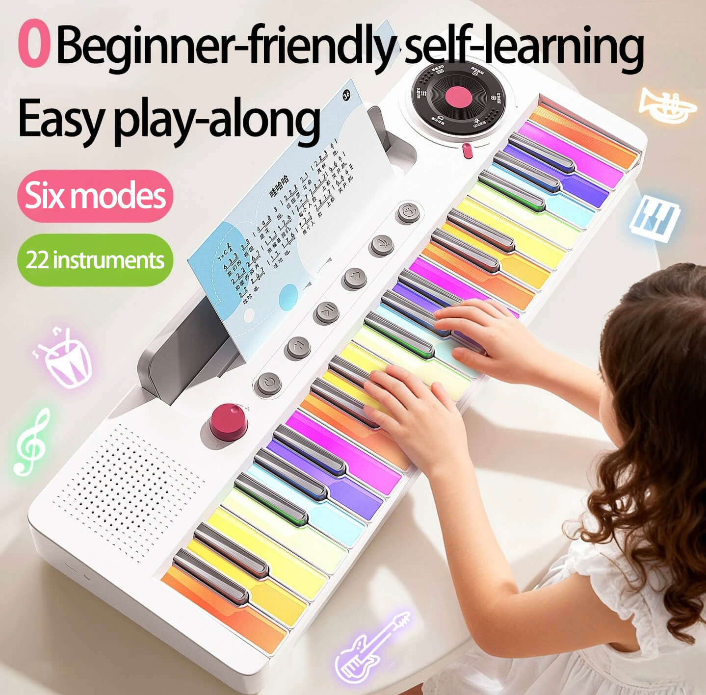 Toylumo 🌈37-key rainbow electronic keyboard🐣 Easter Early Sale – Up to 49% OFF